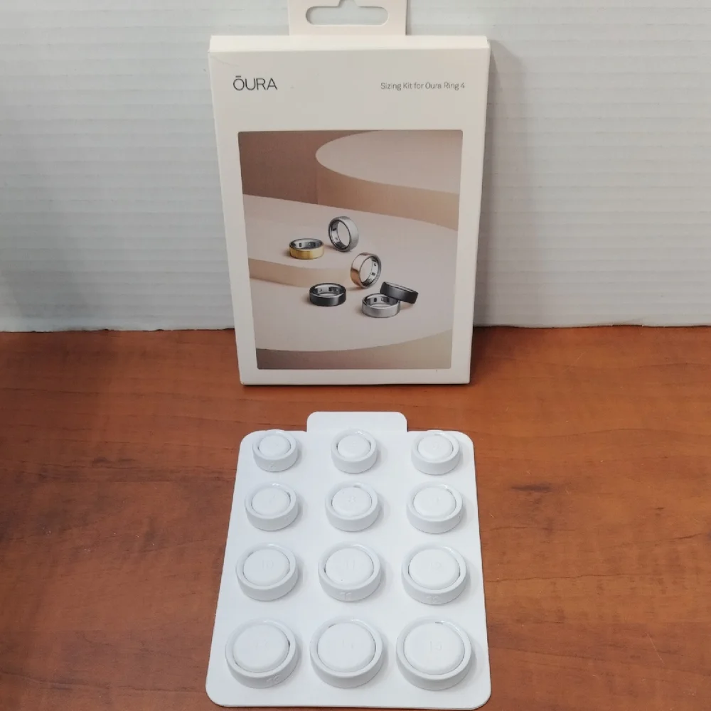 Oura Ring Sizing Set with White and Silver Options